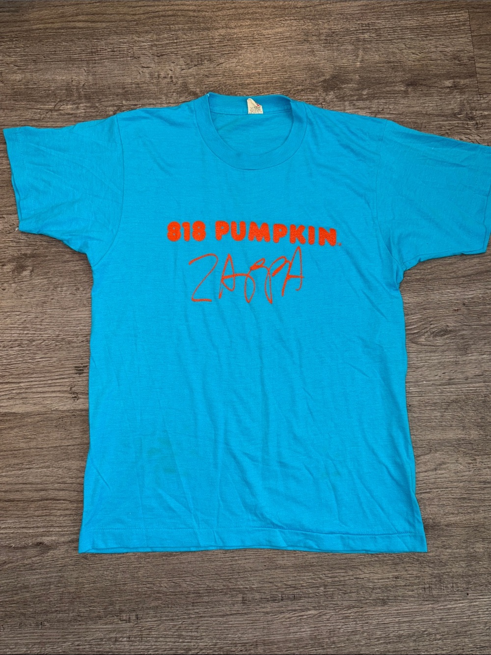 Vintage 80s Frank Zappa 818 Pumpkin T Shirt Screen Stars USA Large